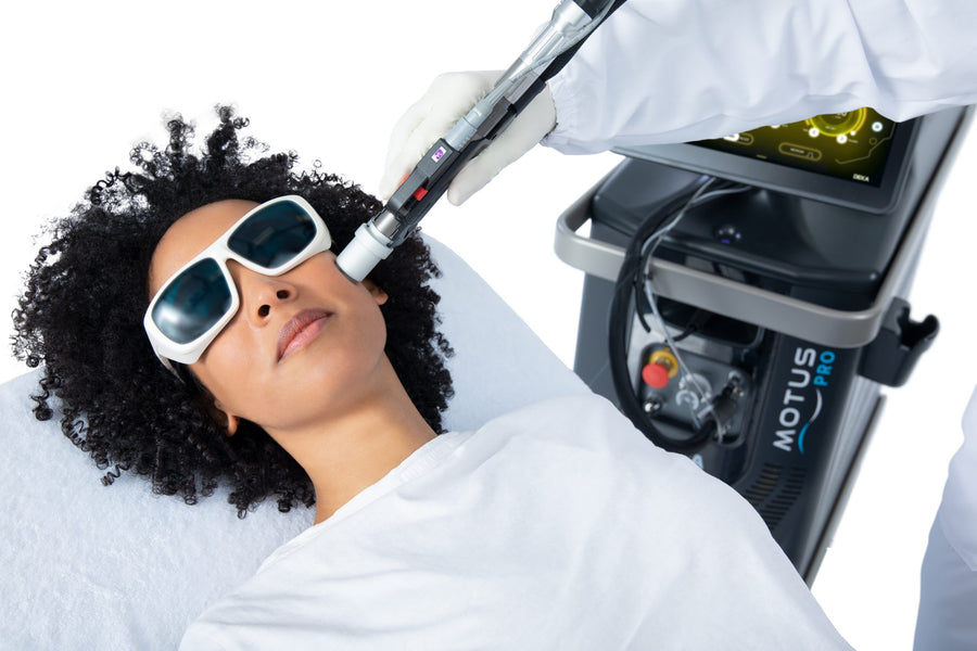 Laser facial skin rejuvenation treatment